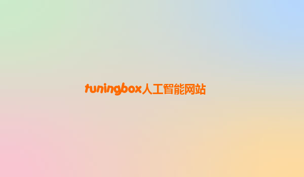 tuningbox人工智能网站