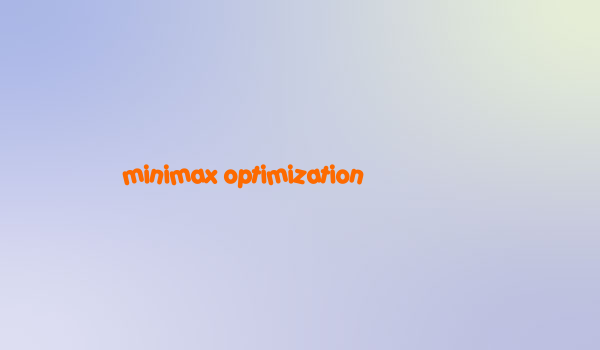 minimax optimization