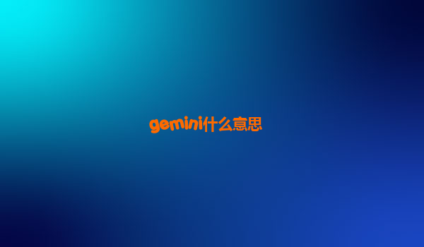 gemini什么意思