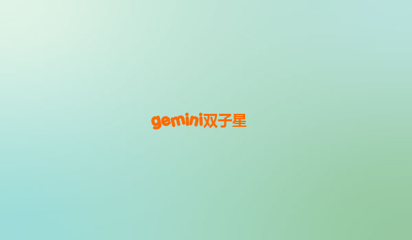 gemini双子星