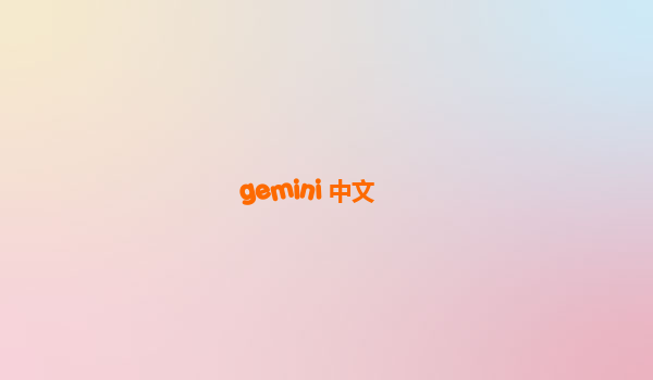 gemini 中文