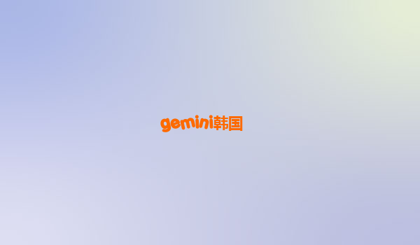 gemini韩国