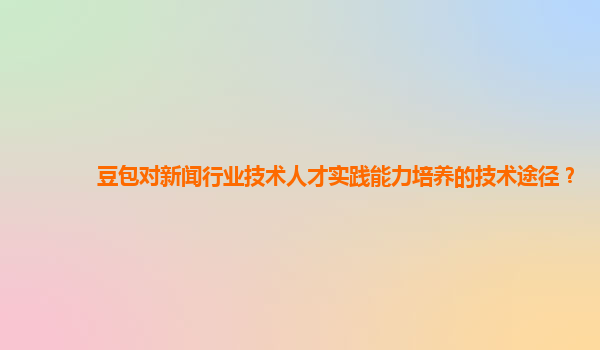 豆包对新闻行业技术人才实践能力培养的技术途径？